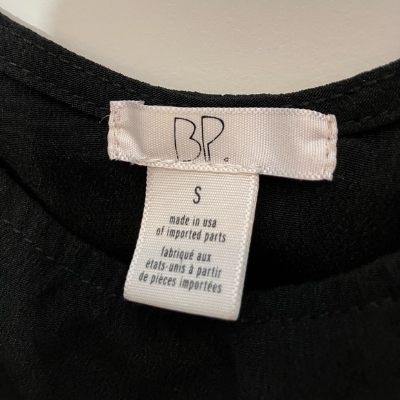 Nordstrom bp - Black Blouse with Flutter Sleeves and Cold Shoulder. Size S. - Picture 2 of 3